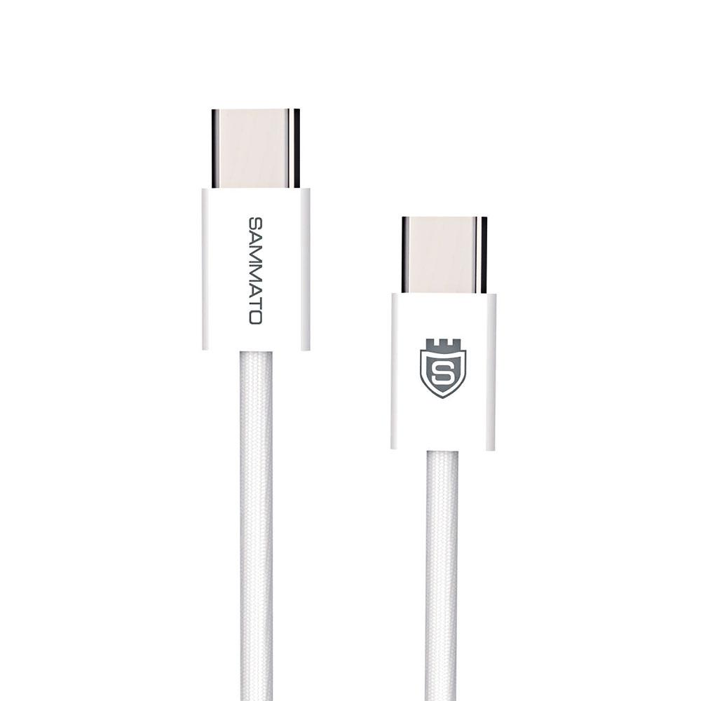 Кабел SAMMATO iPhone15 TYPE C to TYPE C 1.2 м. бял