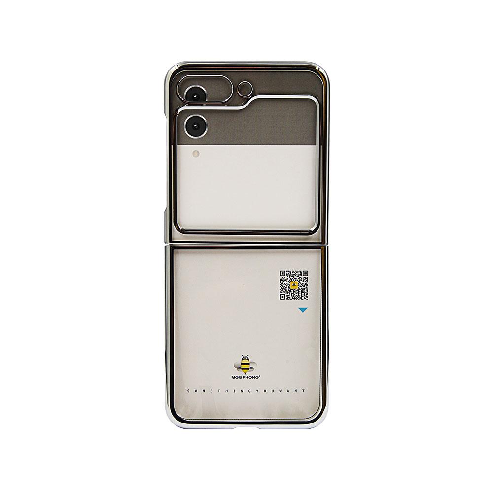 Калъф тип гръб за Samsung Z-Flip 5 TPU Meephone сребърна лайсна