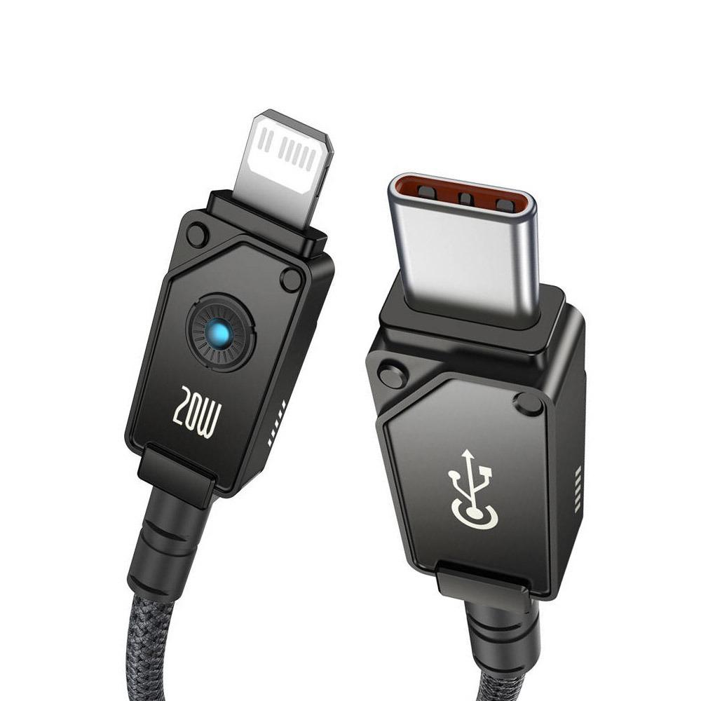 Кабел Baseus Type-C to Lightning iP 20W Aramid fiber черен 2m