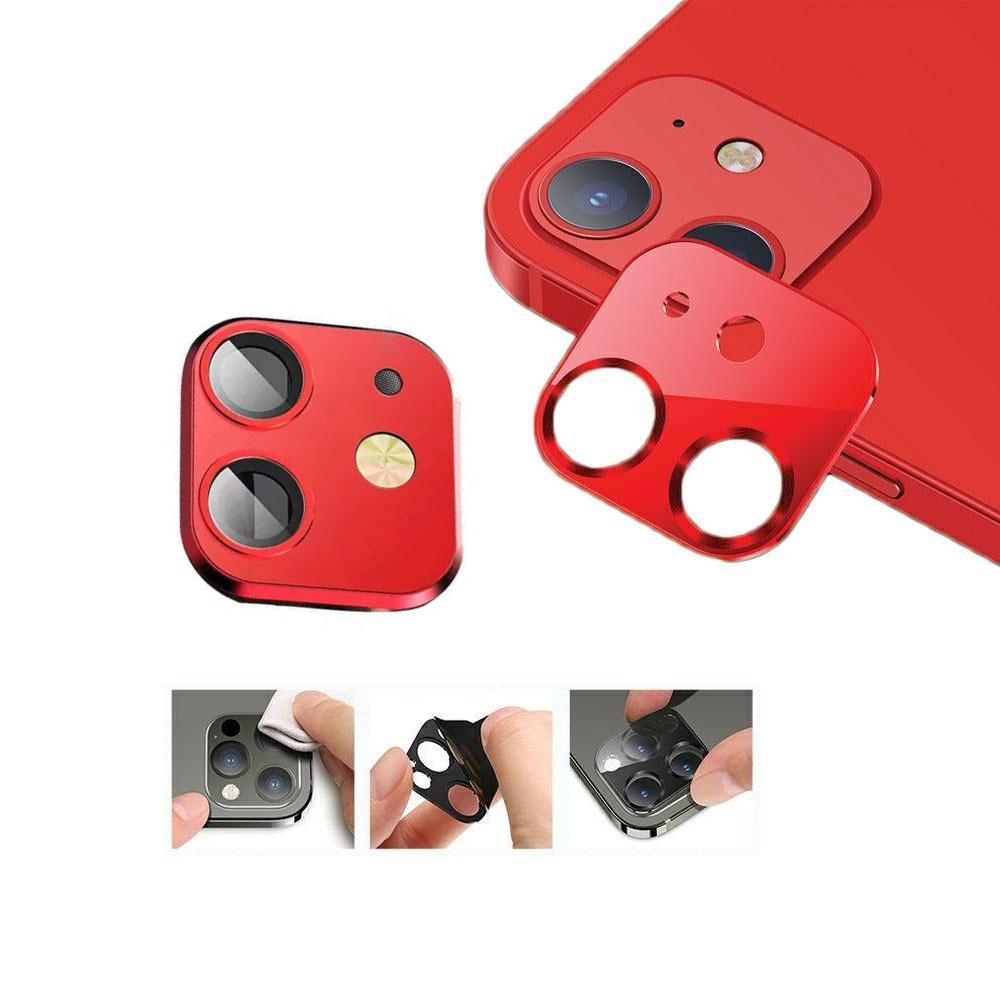 Протектор за камера iPhone 12 USAMS червен