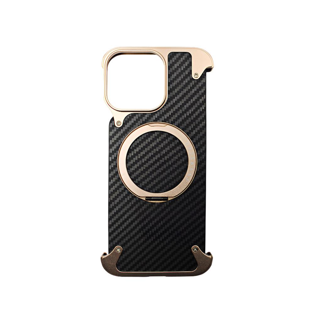 Калъф тип гръб YILI CASE-CARBON FIBER за iPhone 16 Pro златен