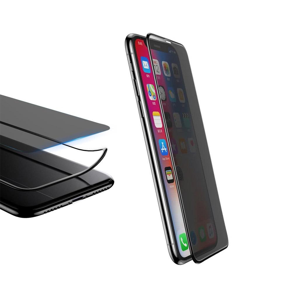 Протектор за iPhone XS Max/11 Pro Max 6.5inch Baseus 0.23mm curved-screen tempered glass crack-resistant edges and anti-spy function черен