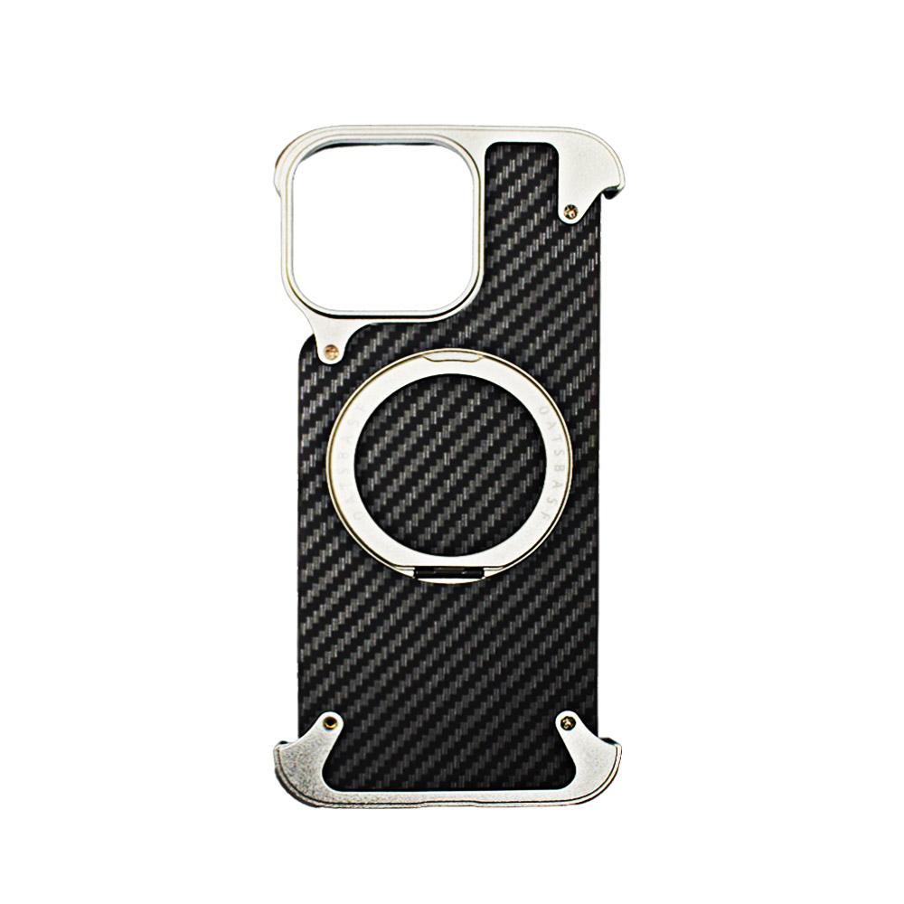 Калъф тип гръб YILI CASE-CARBON FIBER за iPhone 16 Pro сив