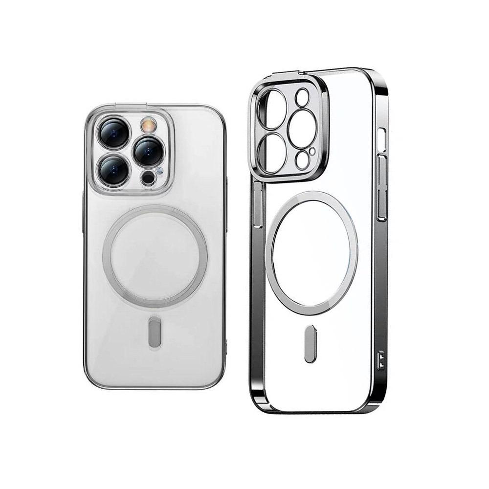 Калъф гръб за iPhone 14 Pro Baseus Glitter Series Magnetic Case + скрийн протектор сребро