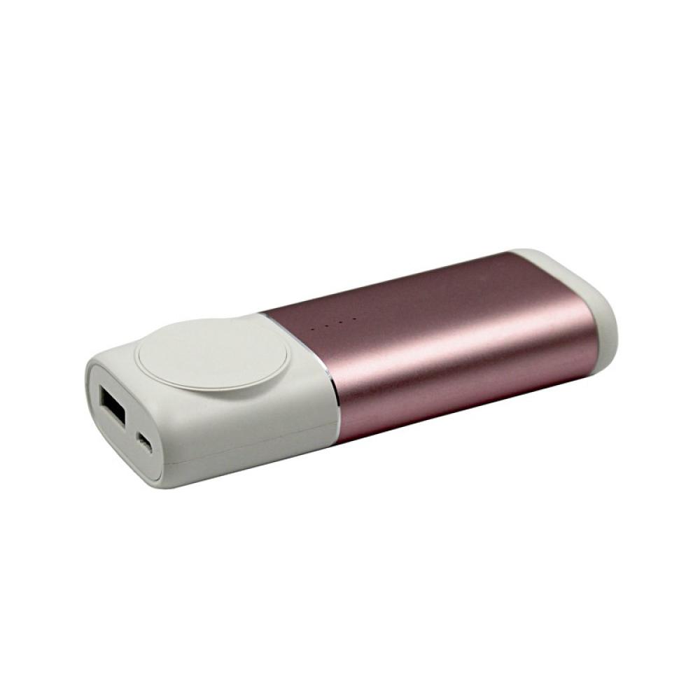 Зарядно Wireless Apple watch + power bank розов
