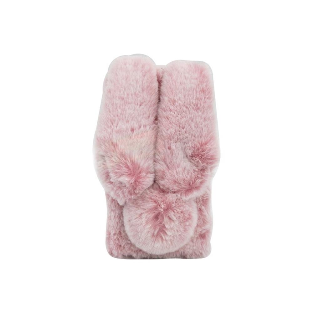 Калъф гръб Fashion плюшен заек Samsung J7 2018 розов