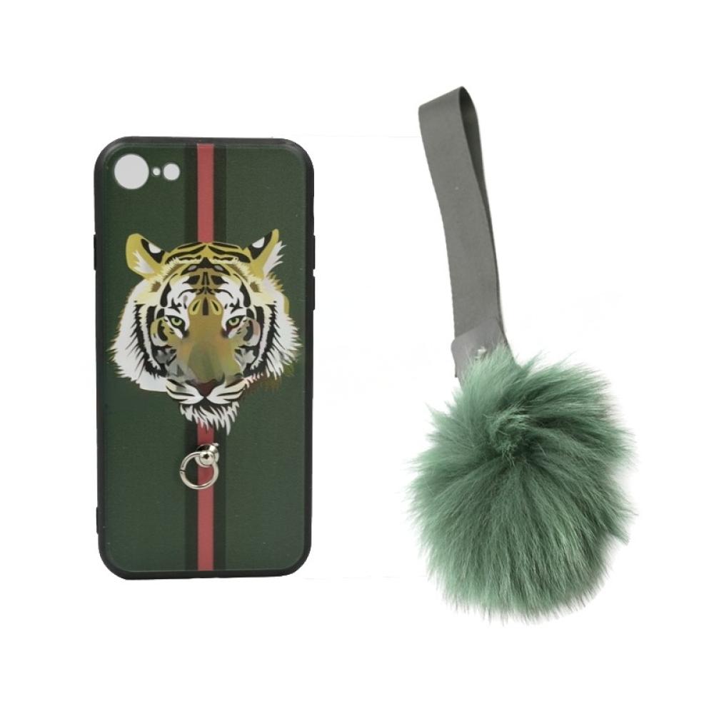 Калъф гръб Fashion тигър iPhone 7/8 зелен