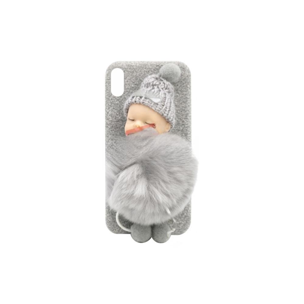 Калъф гръб Fashion бебе iPhone X сив