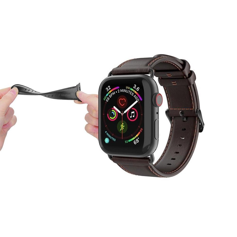 Apple watch 38/40/41mm DUX DUCIS Business каишка кожена кафе