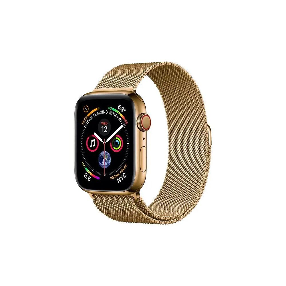 Apple watch 42/44/45mm COTEetCI магнитна метална каишка златно