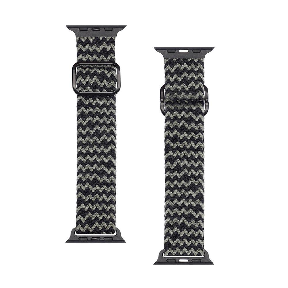 Apple watch 42/44/45mm DUX DUCIS текстилна черно-зелена