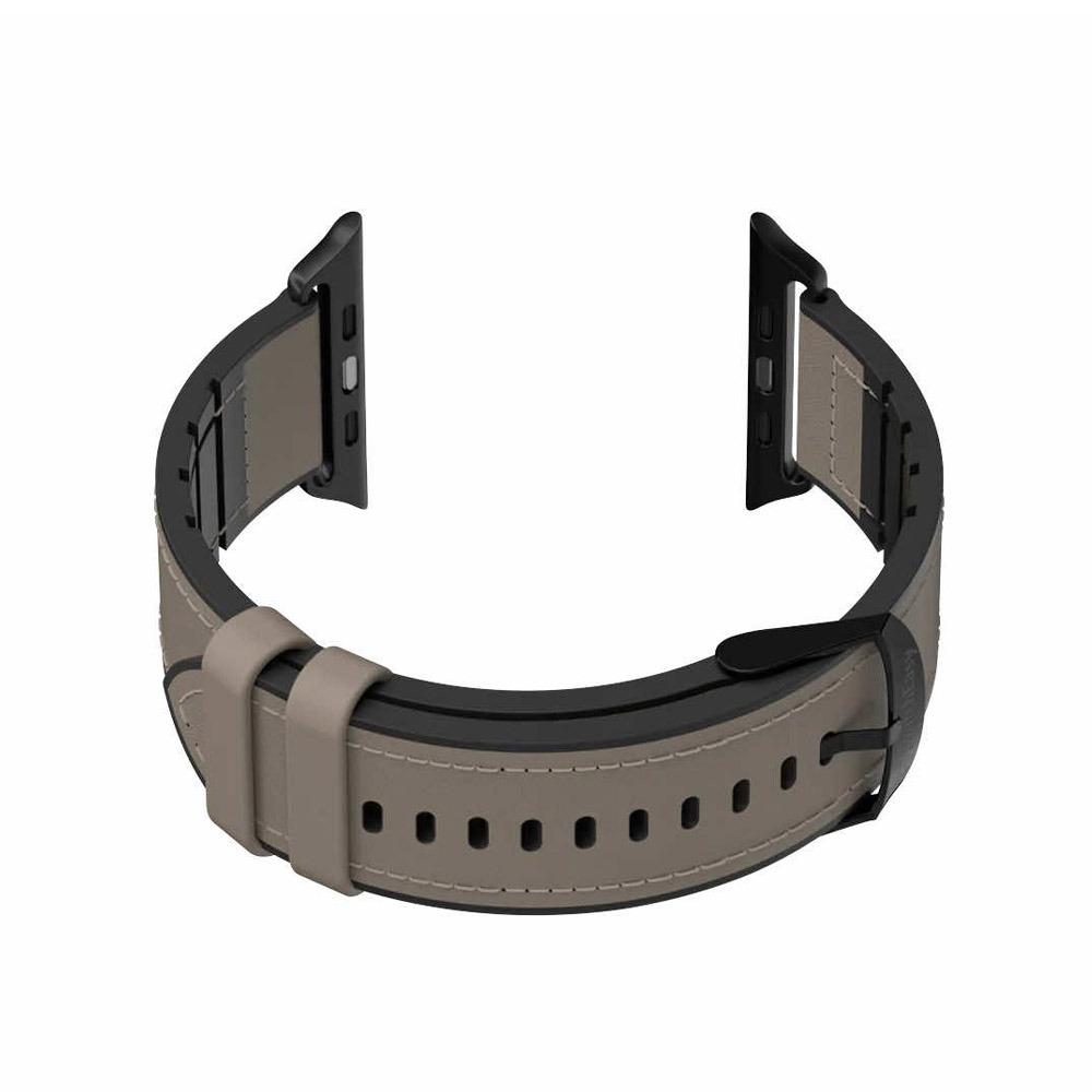 Apple watch 42/44/45mm Switch Easy каишка кожена сива