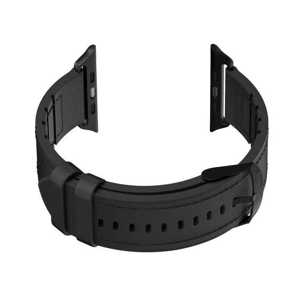 Apple watch 42/44/45mm Switch Easy каишка кожена черна