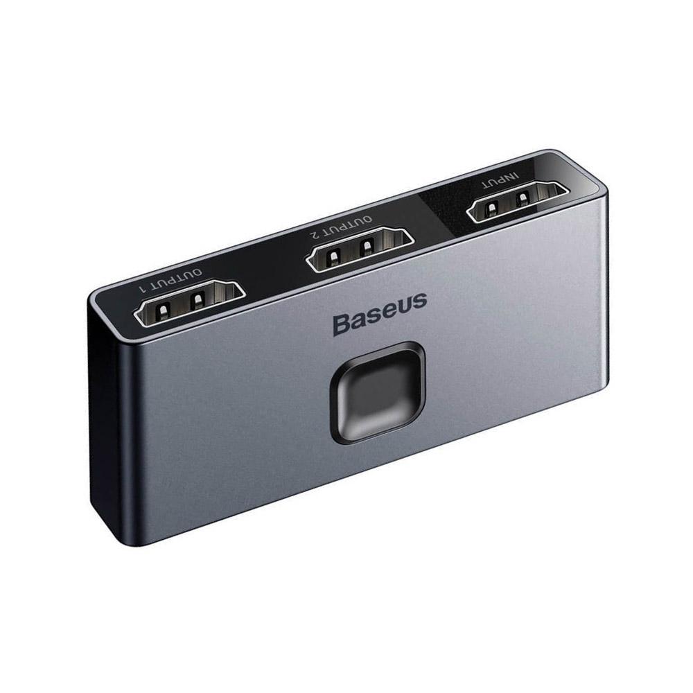 Двупосочен HDMI превключвател Baseus Matrix за компютри и монитори (2in1or 1in2), CAHUB-BC0G, сив,CAHUB-BC0G