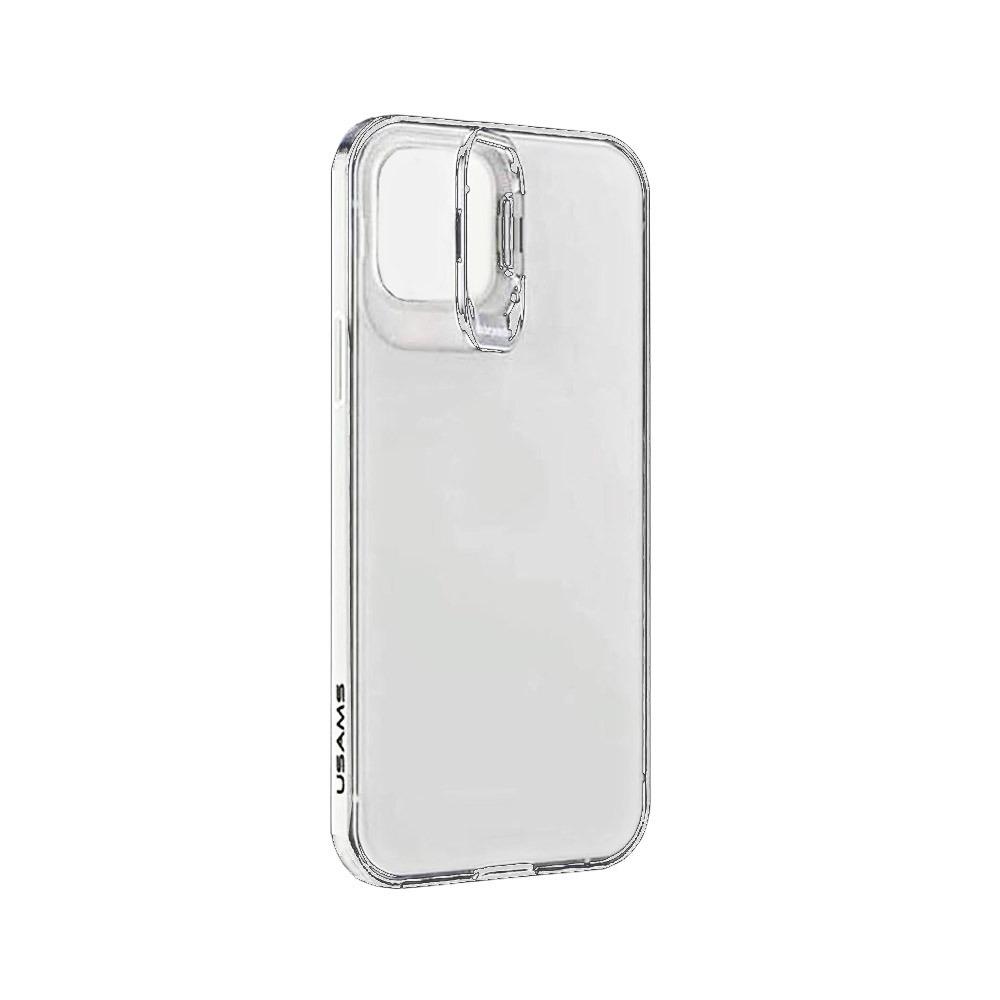 Калъф гръб за iPhone 13 6.1 Usams PC със скрит държач  бял