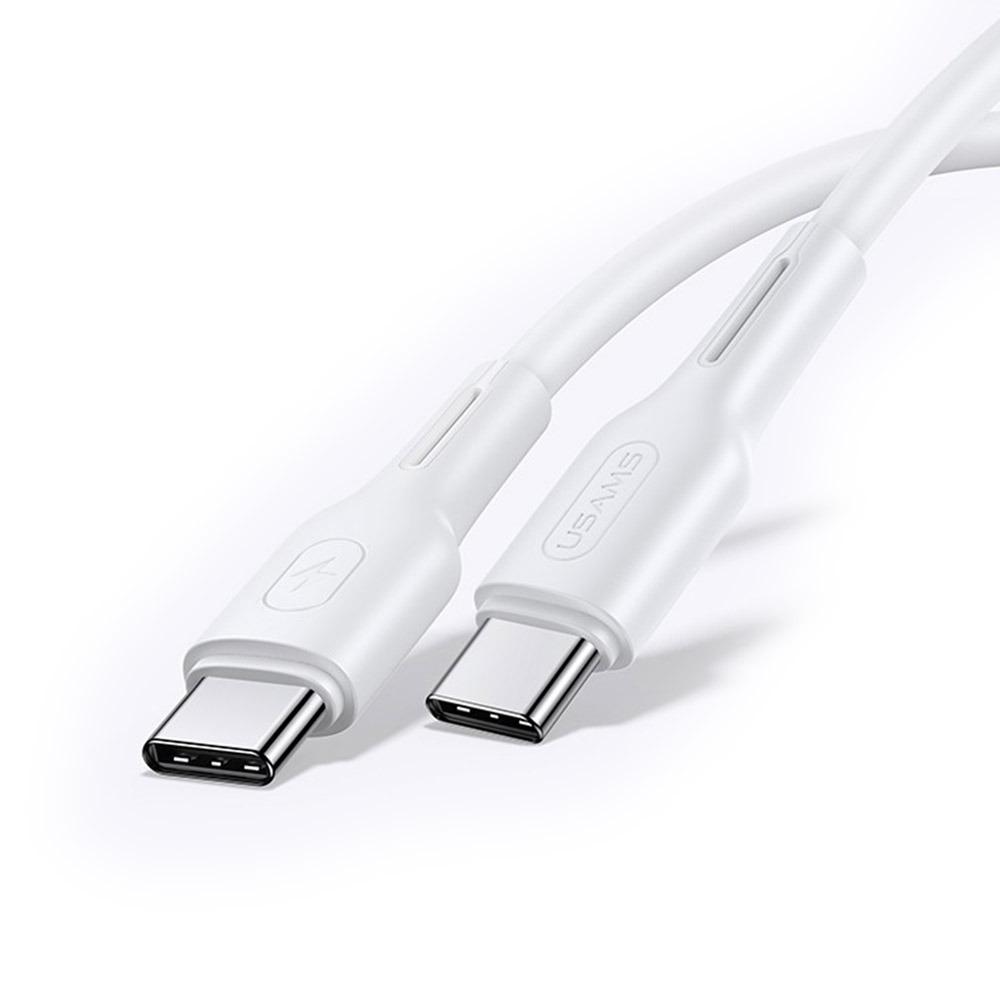 Кабел USAMS TYPE C to TYPE C U43 100W 1.2 м. бял