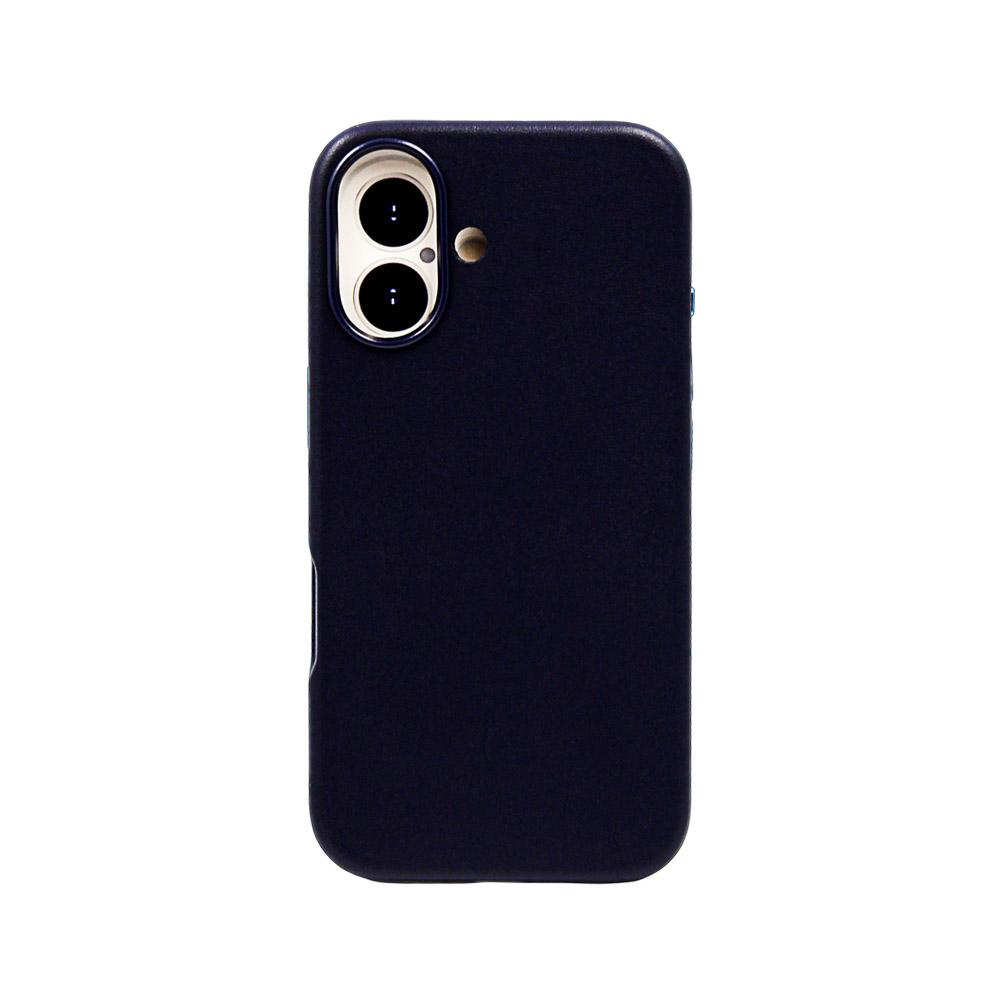 Калъф тип гръб LEATHER CASE iPhone 16 син