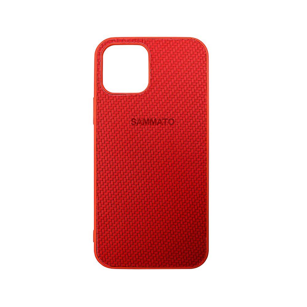 Калъф гръб за iPhone 12/12 Pro Sammato Knitting червен, SKI12-05