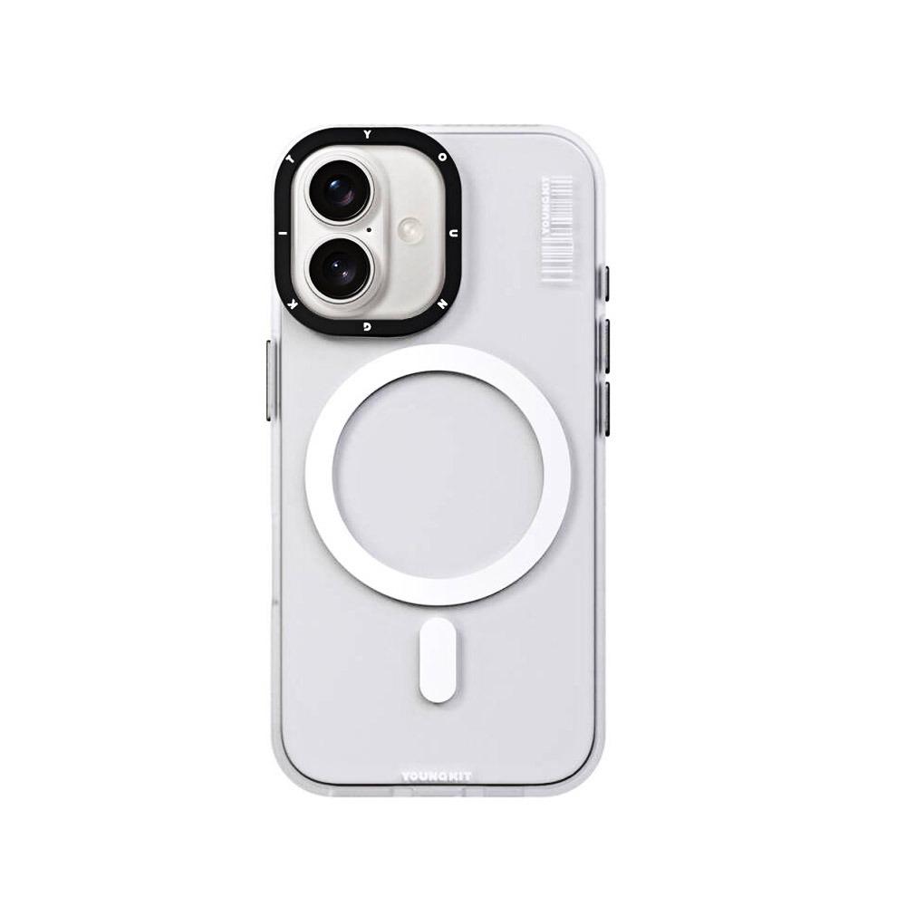 Калъф тип гръб YOUNGKIT Hidden Sands за iPhone 16 Plus бял