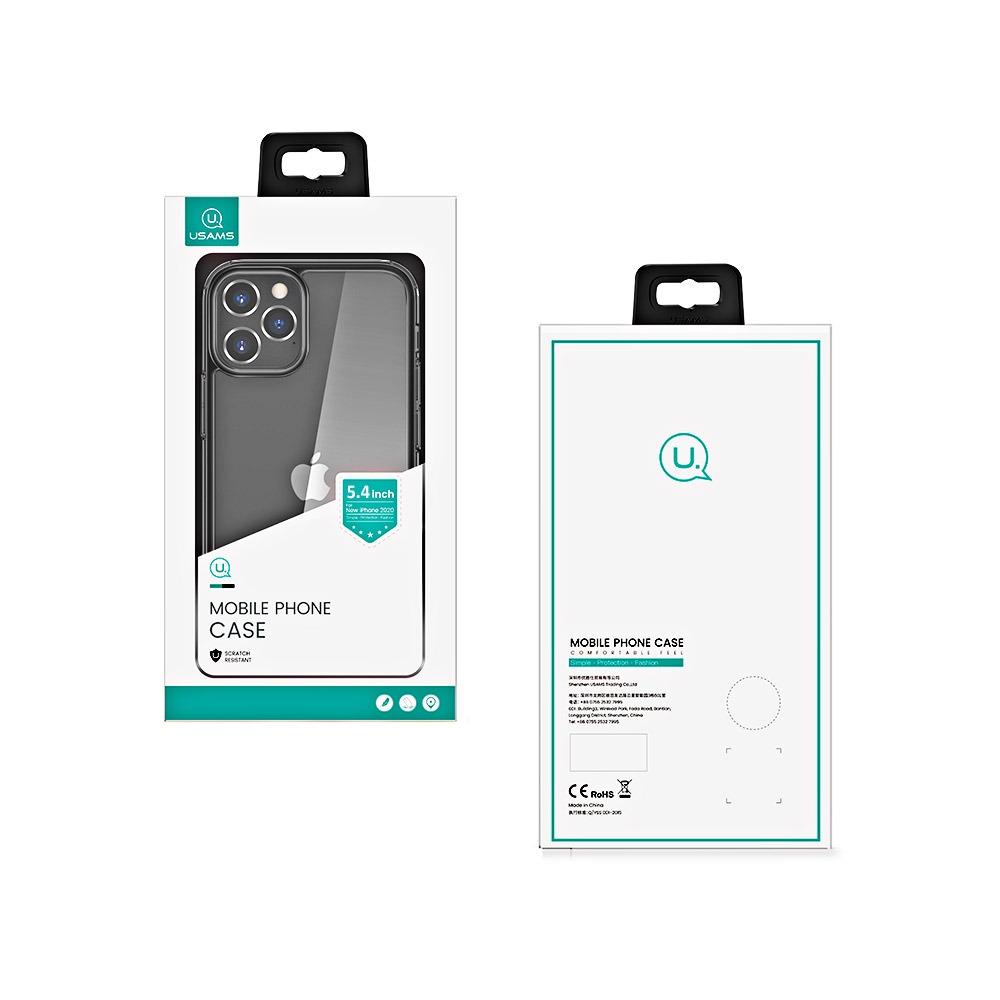 Калъф гръб за iPhone 12 mini 5.4 inch USAMS черен мат-кант, IP12JX01