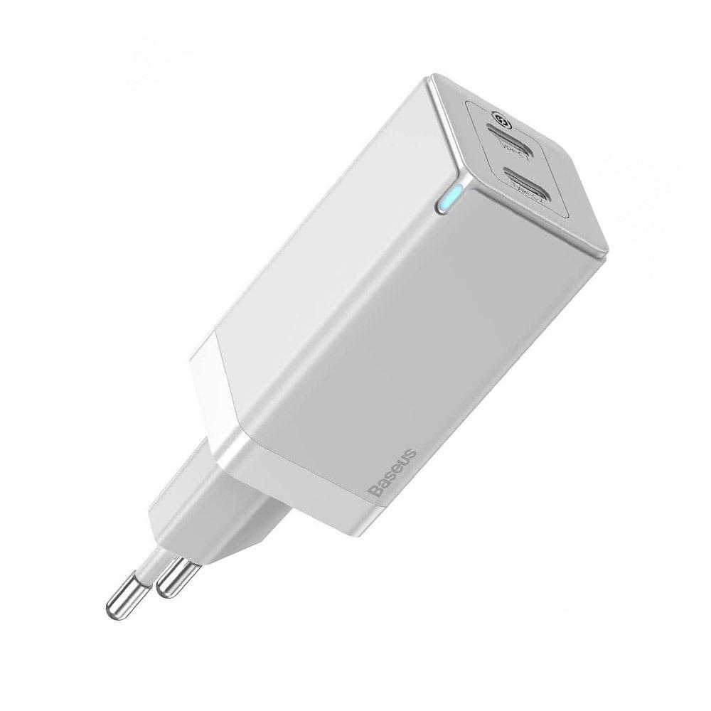 Зарядно BASEUS 220V C+C 45W EU 45W  бял, CCGAN-M02
