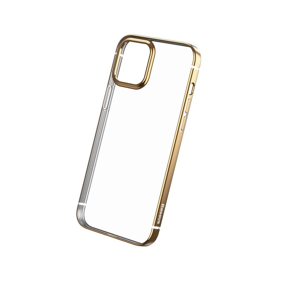 Калъф гръб за iPhone 12 mini 5.4 inch BASEUS Shining златна лайсна, ARAPIPH54N-MD0V
