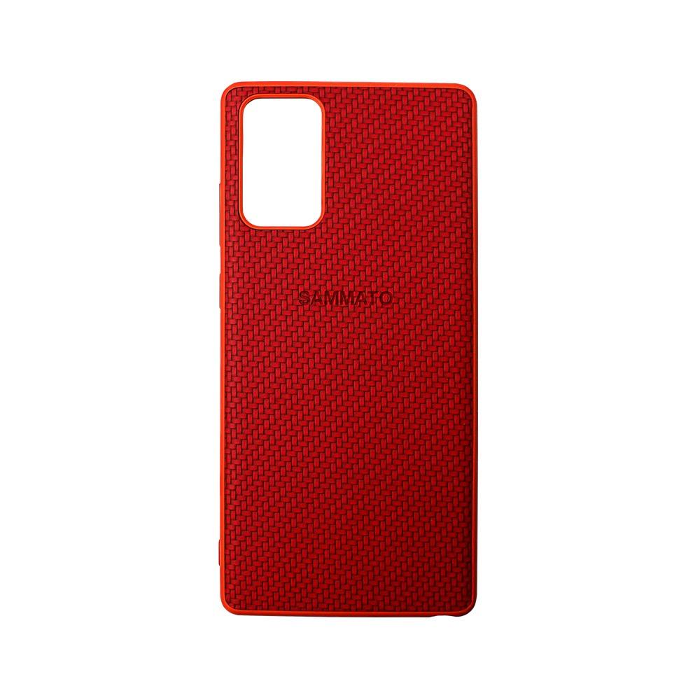 Калъф гръб за Samsung Note 20 Sammato Knitting  червен