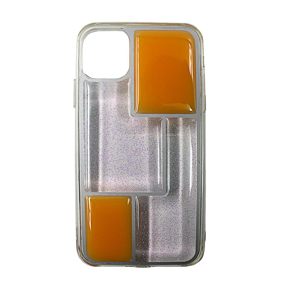 Калъф гръб SAMMATO FASHION квадрати за iPhone 11 Pro Max оранжев