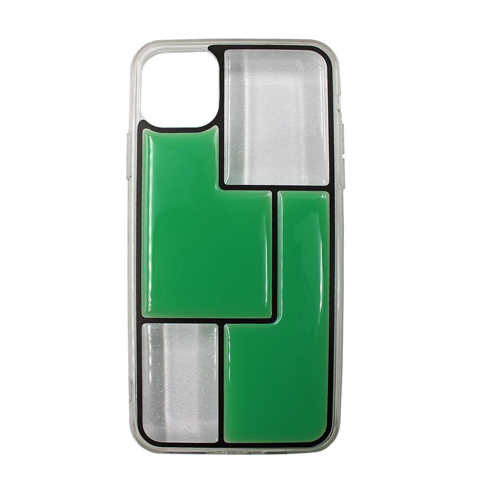 Калъф гръб SAMMATO FASHION квадрати за iPhone 11 Pro Max зелен