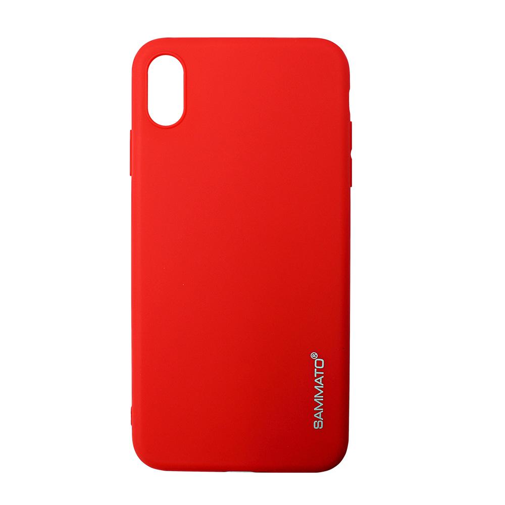 Калъф гръб TPU Sammato Clear iPhone XS Max червен