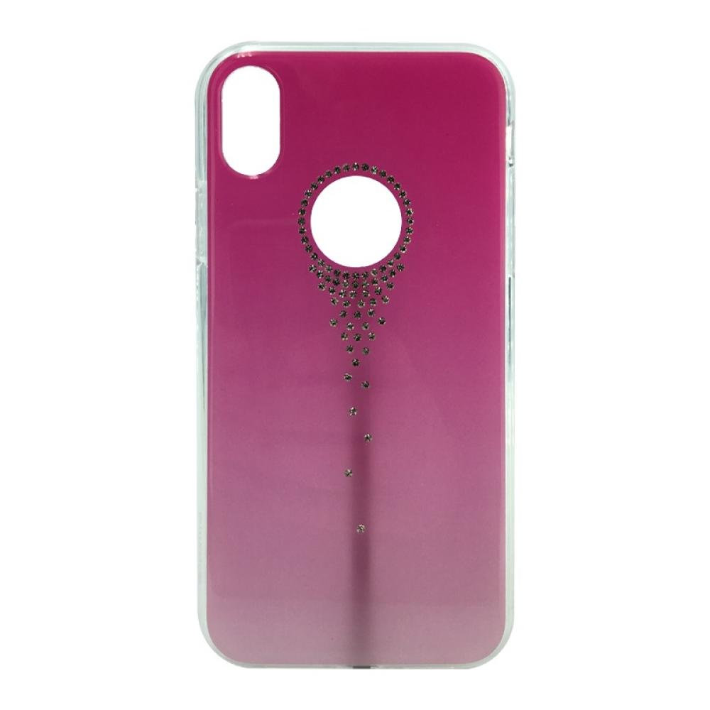 Калъф гръб Fashion Comma камани iPhone X/XS розов