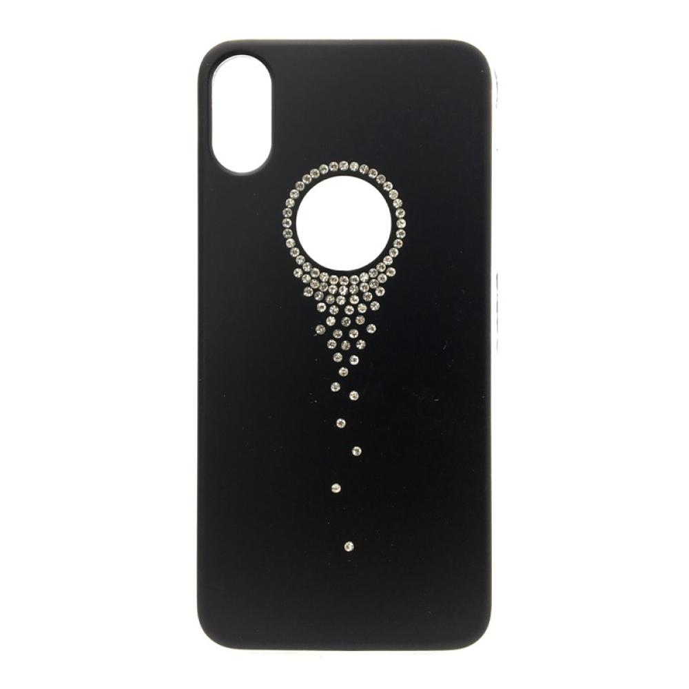 Калъф гръб Fashion Comma камани iPhone X/XS черен