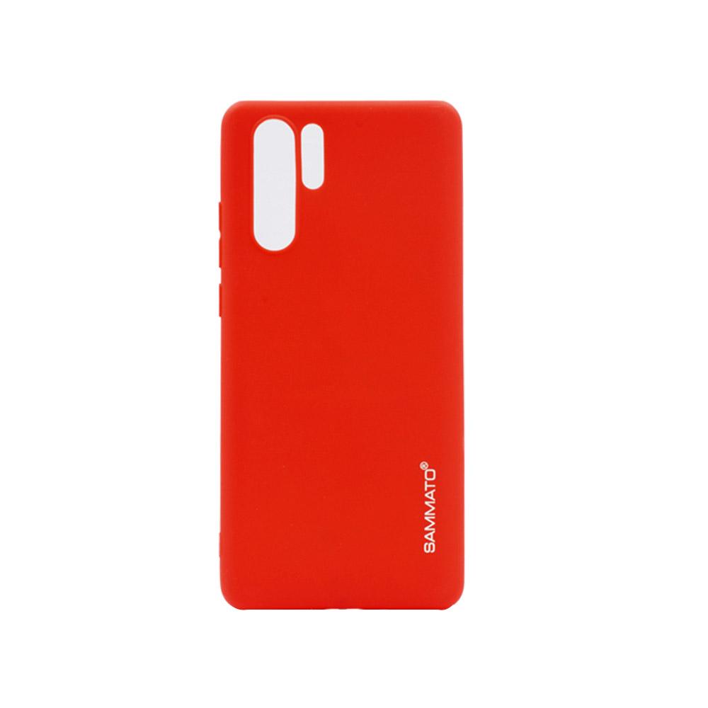 Калъф гръб TPU Sammato Clear Huawei P30 Pro червен