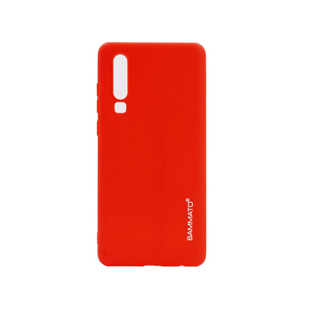 Калъф гръб TPU Sammato Clear Huawei P30 червен