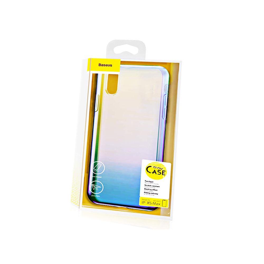 Калъф гръб Baseus Glow iPhone XS Max син, WIAPIPH65-XG03