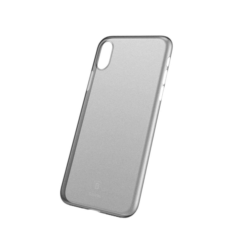 Калъф гръб Baseus Wing case iPhone XS Max черен прозрачен, WIAPIPH65-E01