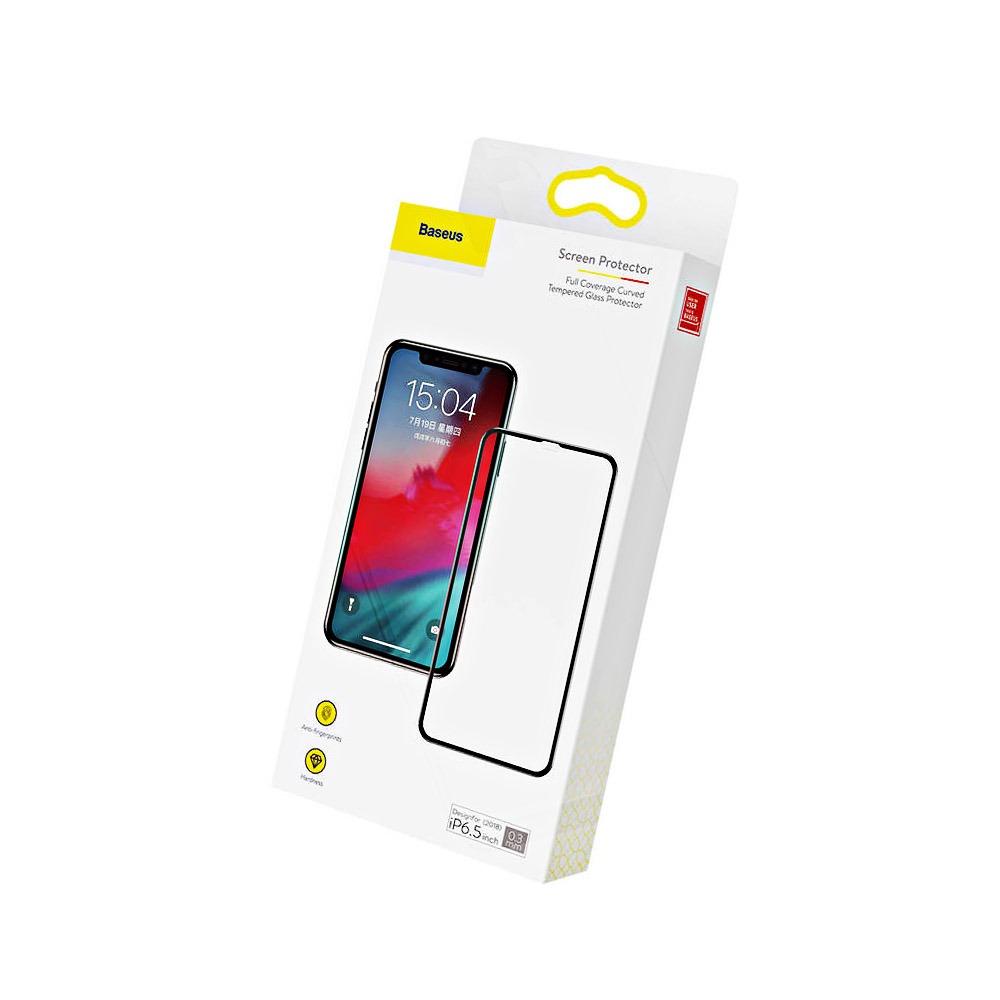 Стъклен протектор Baseus iPhone XS Max ABL Full черен, SGAPIPH65-KD01