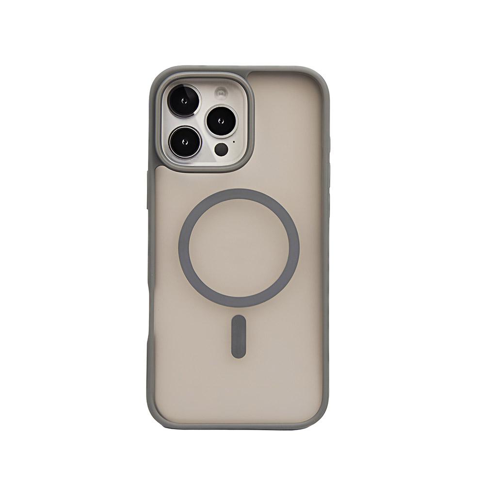 Калъф тип гръб NEW.B.K MAGSAFE за iPhone 16 Pro Max сив