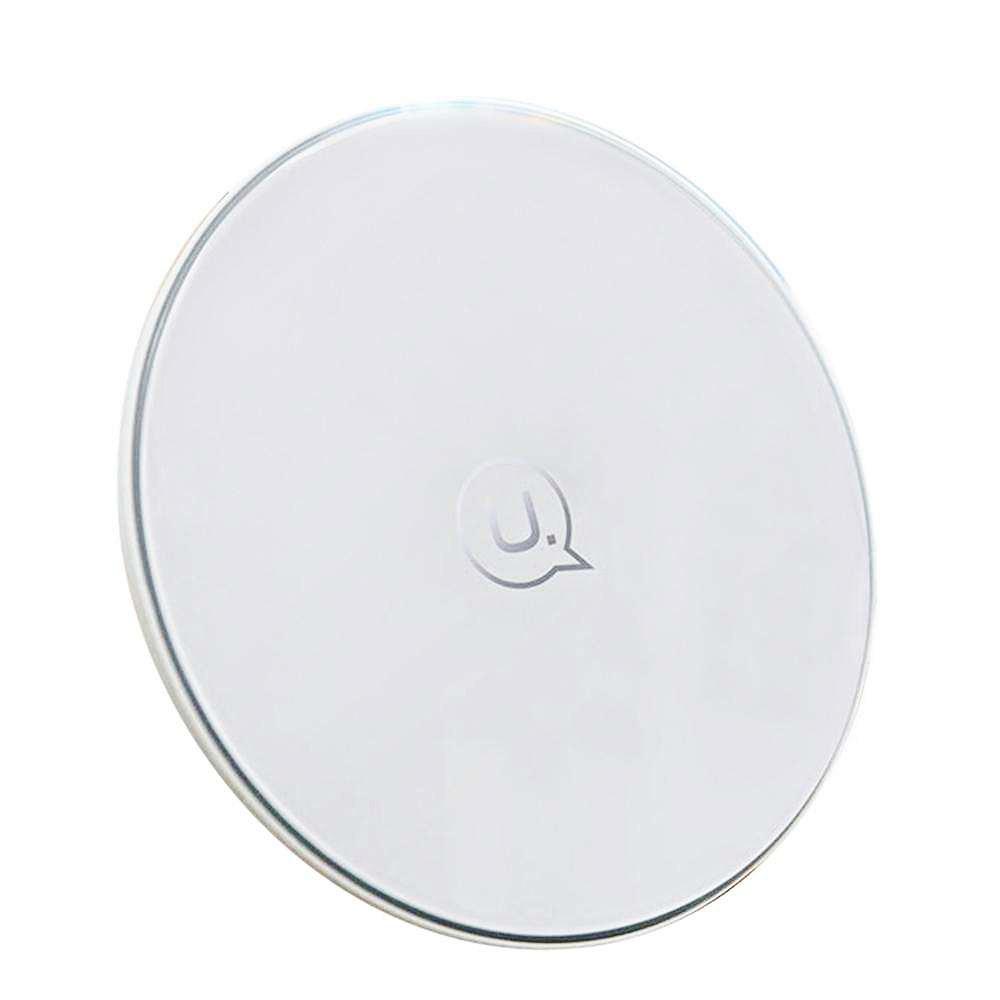 Зарядно Wireless USAMS US-CD55 Glass бял
