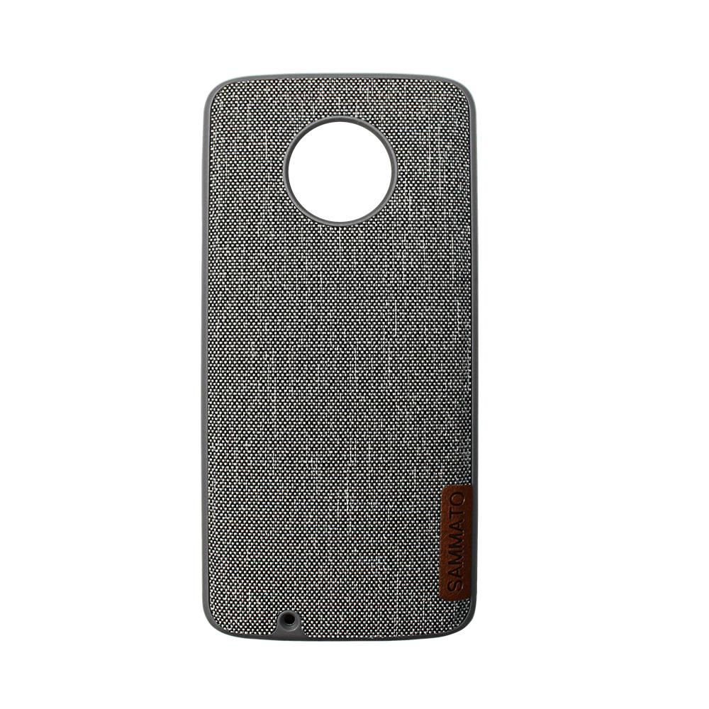 Калъф гръб TPU Sammato Jeans Motorola G6 сив