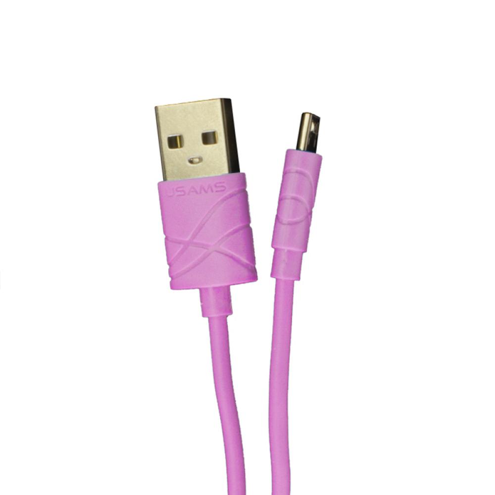 USB кабел Micro Usams U-Gee SJ039 розов