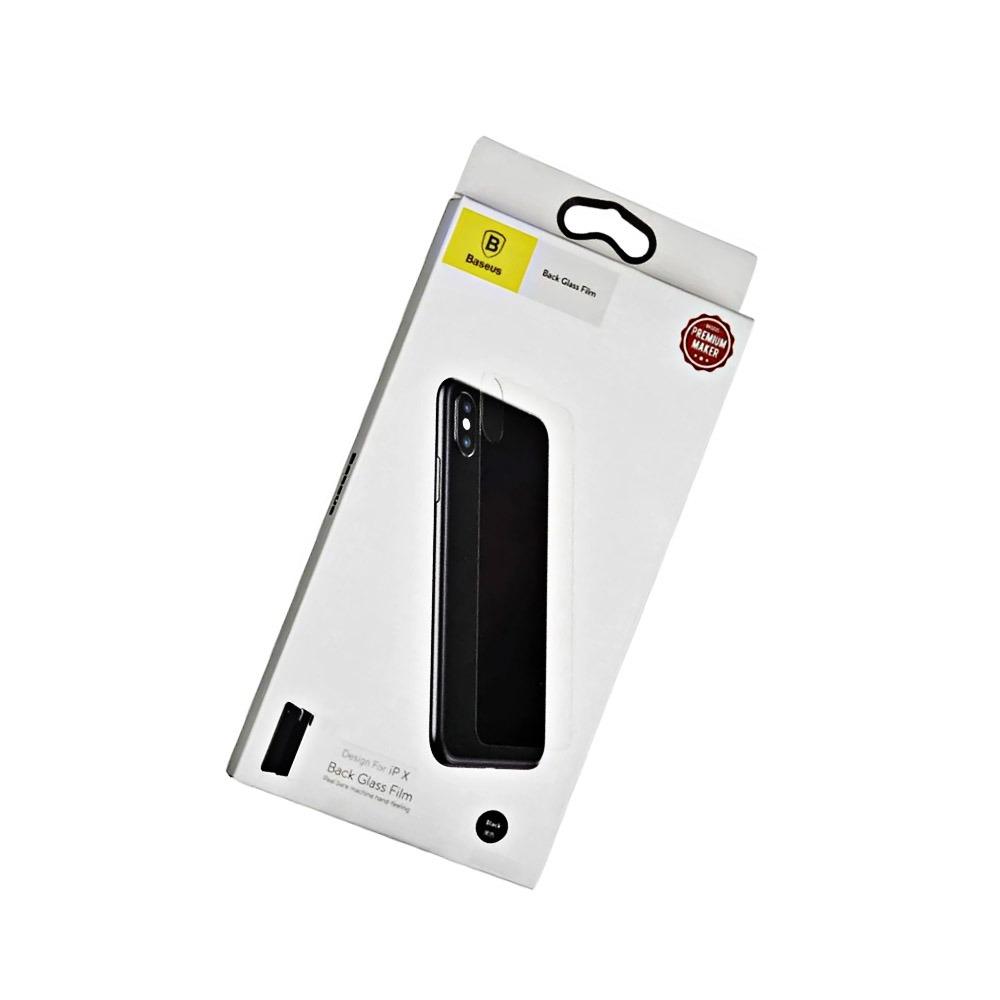 Стъклен протектор Baseus Back Glass Film за iPhone X бял