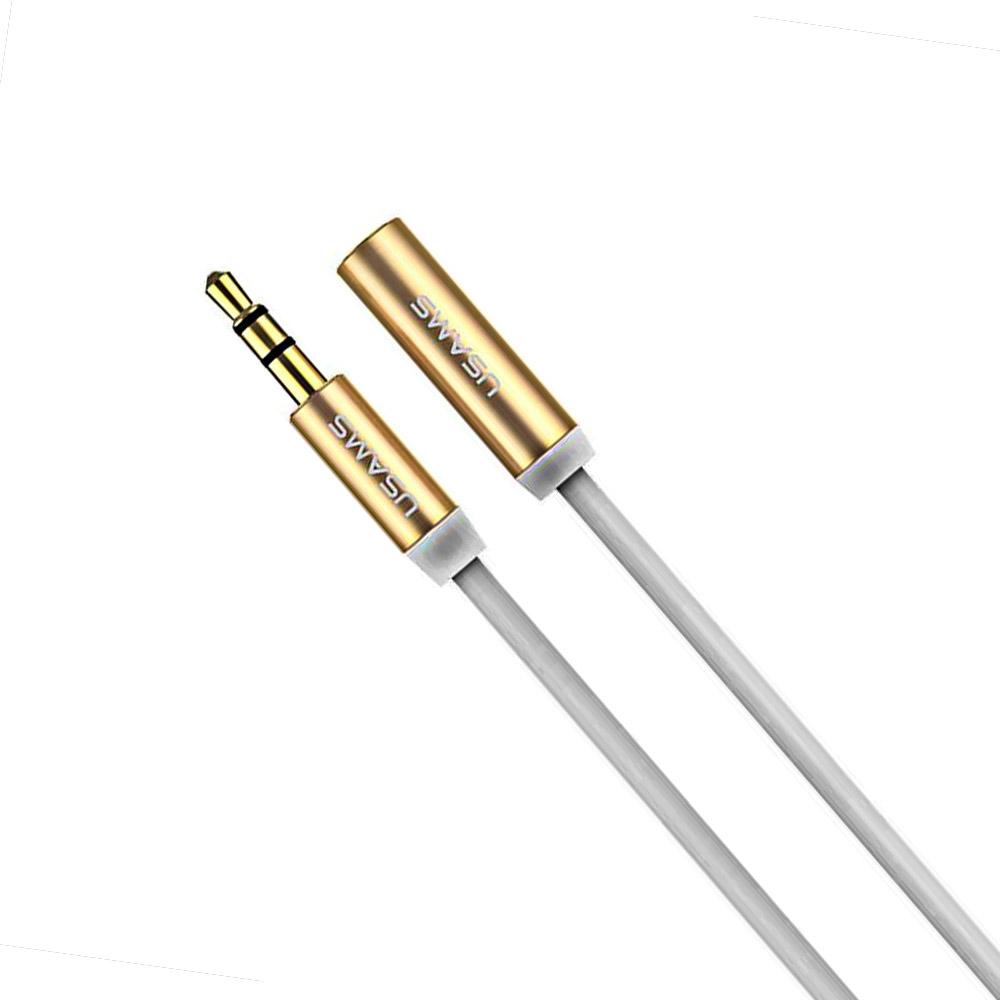 Aux адаптер USAMS US-SJ055 1m. бял