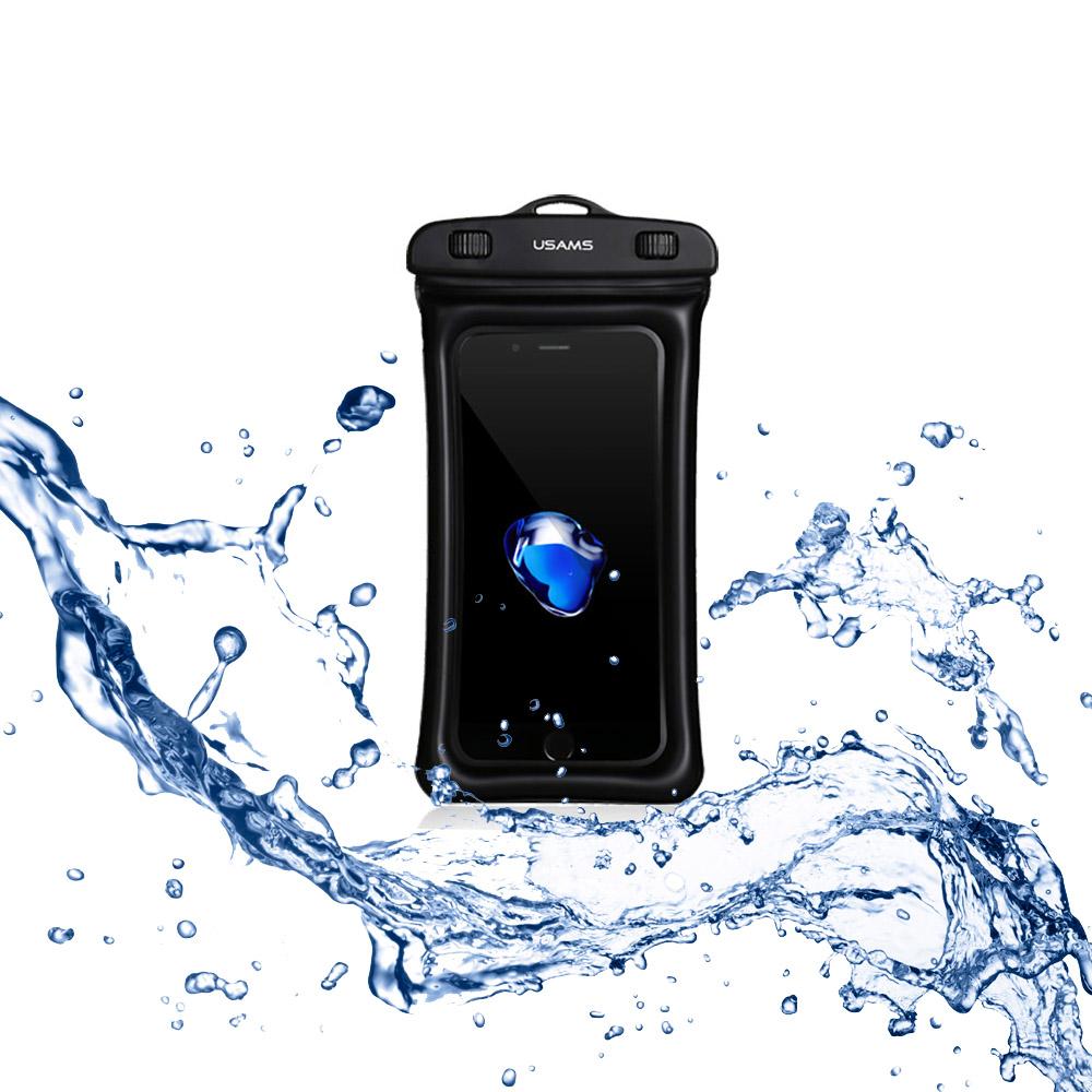 Калъф USAMS 5.5 inch WaterProof bag, водоустойчив, черен