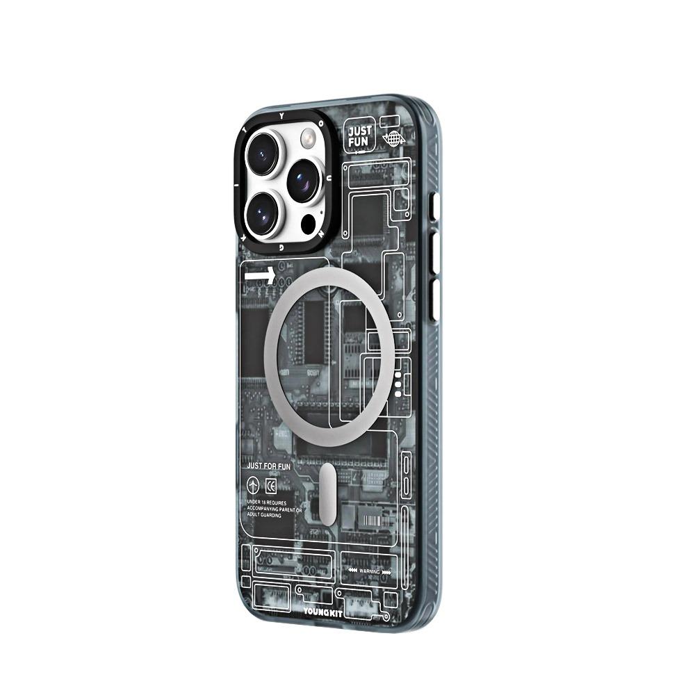 Калъф тип гръб YOUNGKIT TECHNOLOGY MAGNETIC за iPhone 16 Pro сиво