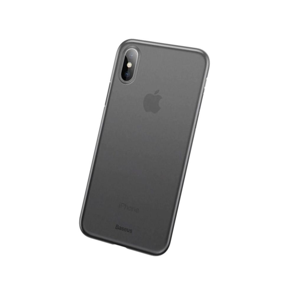 Калъф гръб Baseus Wing case за iPhone X, черен прозрачен