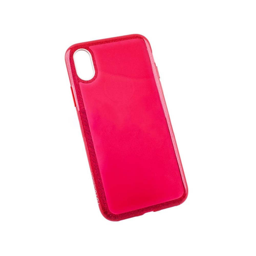 Калъф гръб Totu D Glistening series за iPhone X, червен