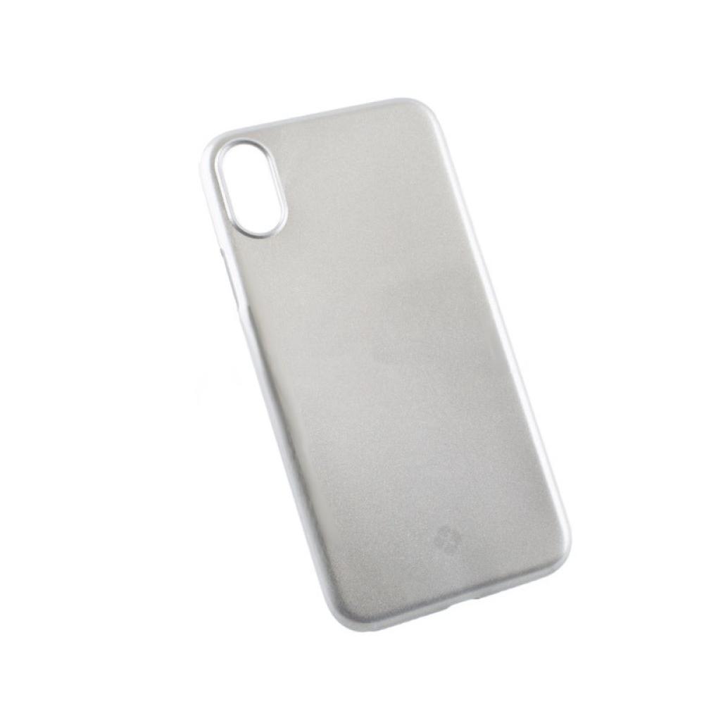 Калъф гръб Totu D Cristal clear за iPhone X, сребро
