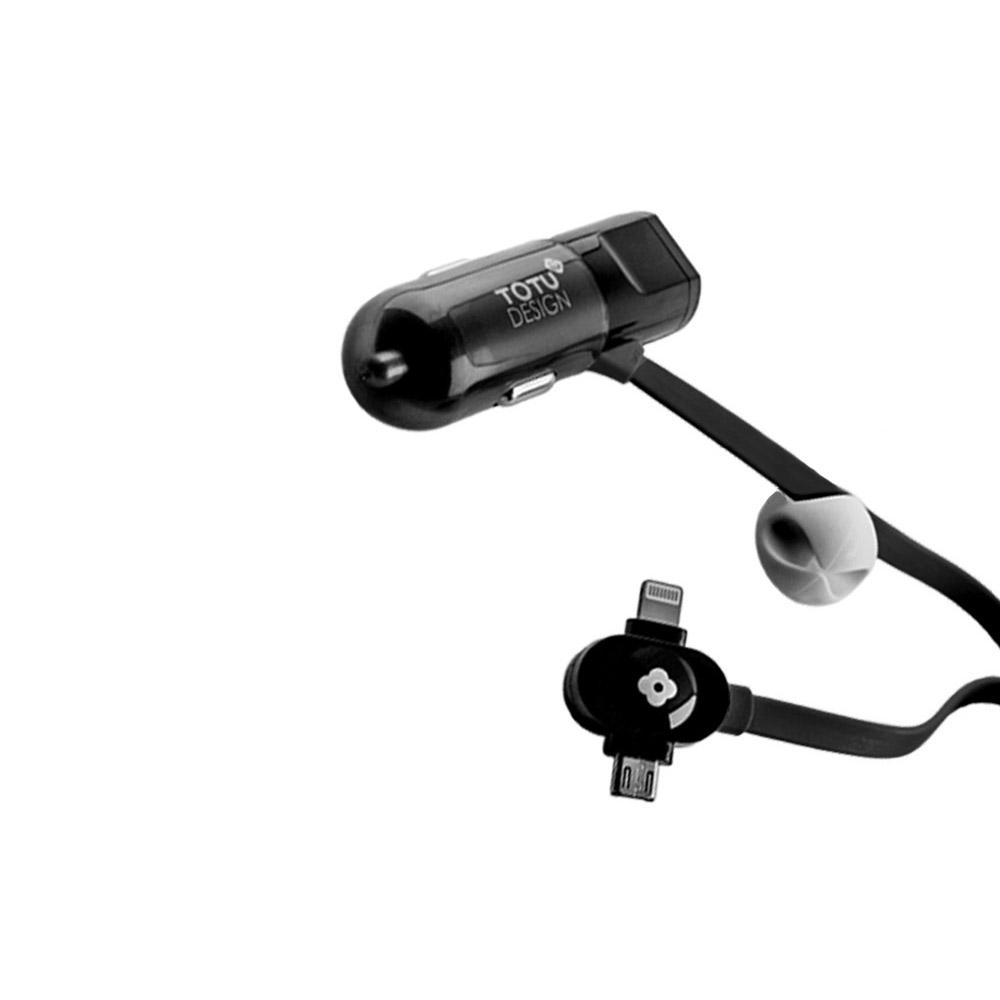 Зарядно Totu 12v с USB 5G Both Wings 2 v 1 черен