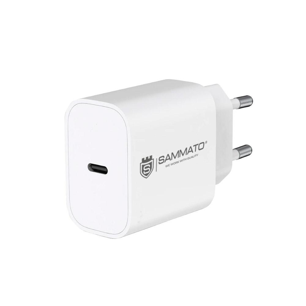 АДАПТЕР SAMMATO 20W PD бял